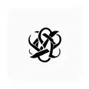 Leo with an infinite loop symbol tattoo design idea