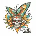 good vibes tattoo design idea