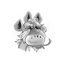 Alf that waving with one hand  tattoo design idea