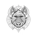 Alf that waving with one hand  tattoo design idea