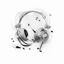 music lover tattoo design idea