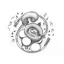 music lover tattoo design idea