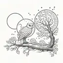 two opposites symbolizing night and dreaminess tattoo design idea