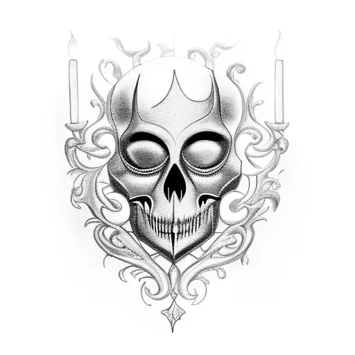 Chandelier from the phantom of the opera tattoo design idea