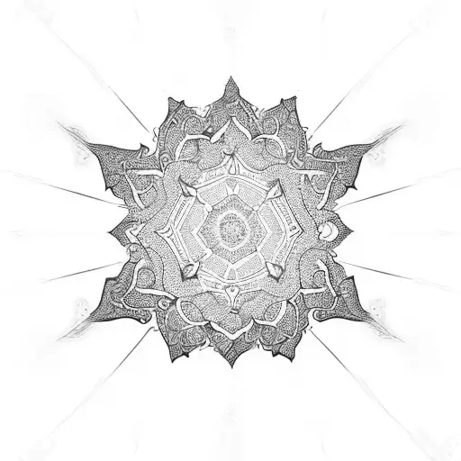 Chandelier tattoo design idea