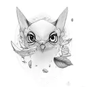 canary flying tattoo design idea