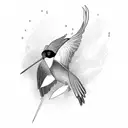 canary flying tattoo design idea