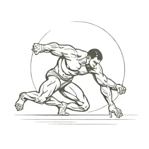 wrestler grappling tattoo design idea