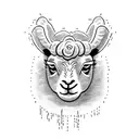 crying lamb  tattoo design idea