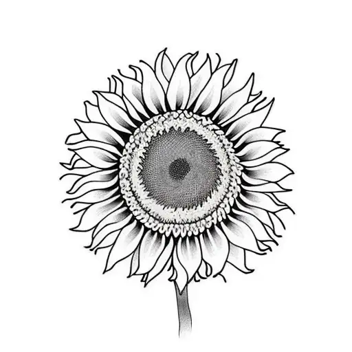 sunflower landscape tattoo design idea