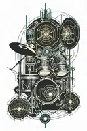 Drum set tattoo design idea