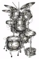 Drum set tattoo design idea