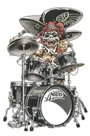 Drum set tattoo design idea
