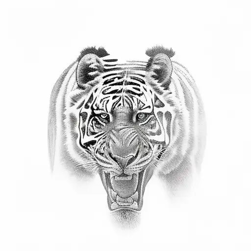 the jungle animals tattoo design idea