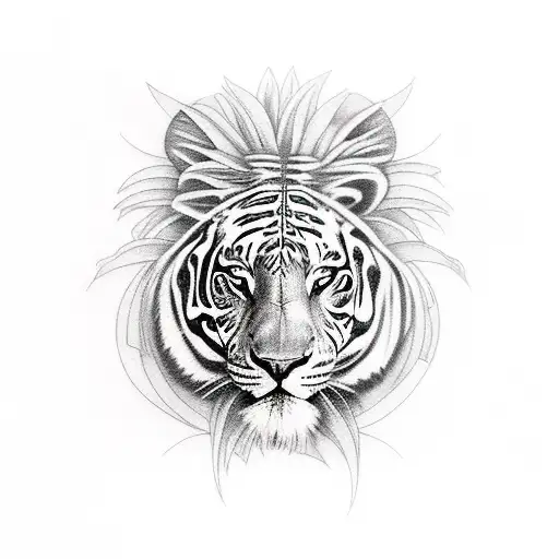 the jungle animals tattoo design idea