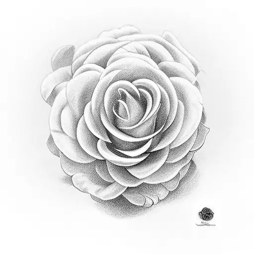 judges mallet with a camellia rose wrapped around it with the heavens behind them both tattoo design idea