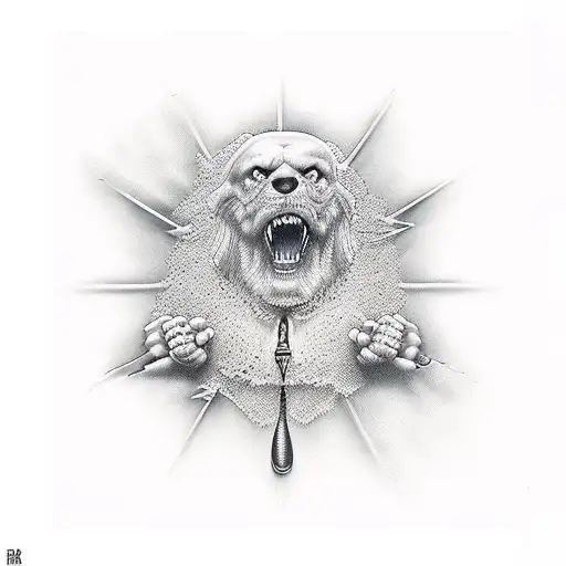 Phrase  "Walking Discipline " tattoo design idea