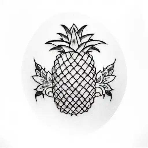 Pineapple tattoo design idea