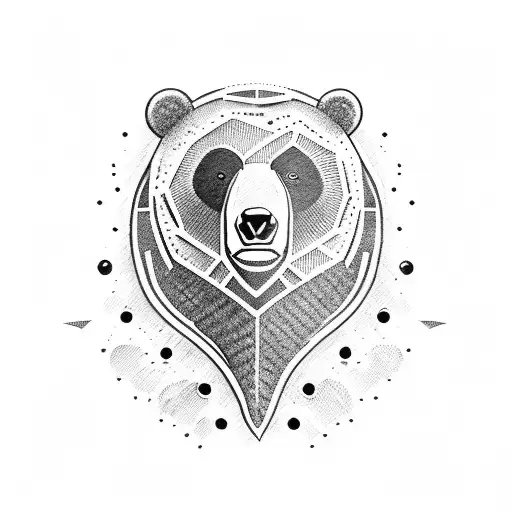 bear catching salmon tattoo design idea