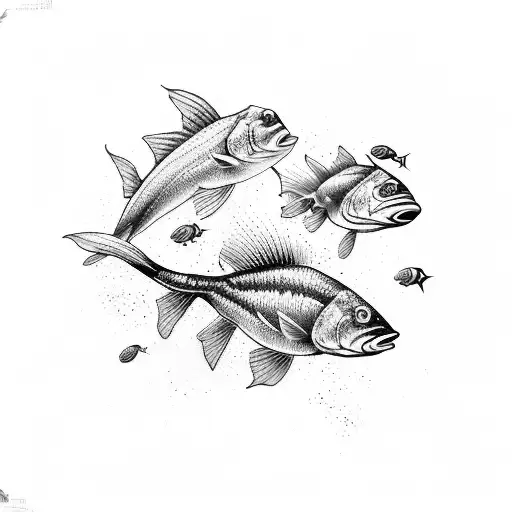 racecar and fish tattoo design idea