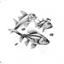 racecar and fish tattoo design idea