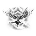 falling Icarus tattoo design idea