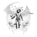falling Icarus tattoo design idea