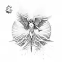 falling Icarus tattoo design idea