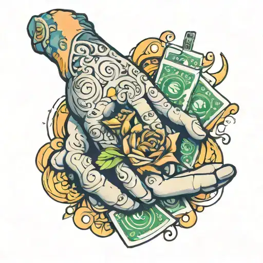 dirty hands clean money   tattoo design idea