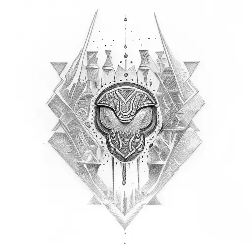 Georgian borjgali tattoo design idea