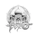 artistic cursive using letters TaJ tattoo design idea