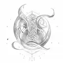 artistic cursive tattoo with the letters t, a, and j tattoo design idea