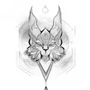 artistic cursive letter TaJ tattoo design idea