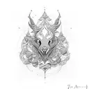 artistic cursive letter TaJ tattoo design idea