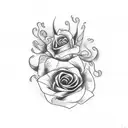cursive tattoo with the letters t, a, and j tattoo design idea
