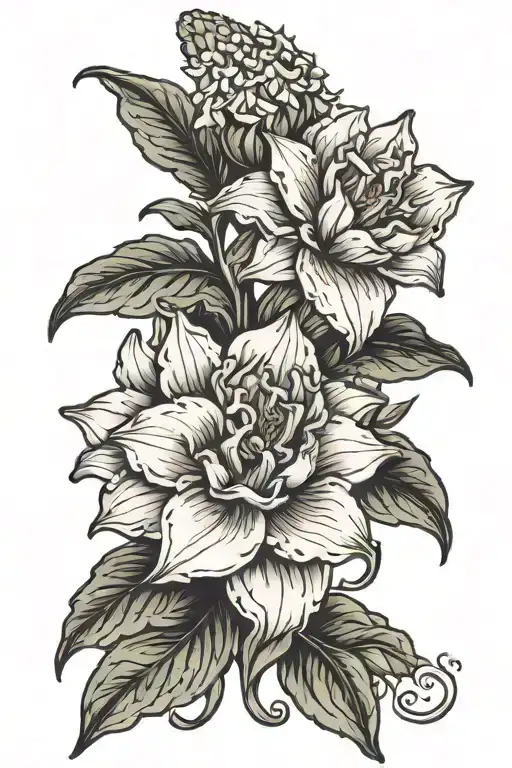 hyacinth tattoo design idea