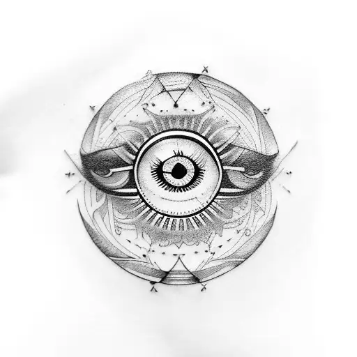 Evil Eye tattoo design idea