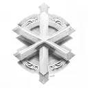 cross with the Lord's Prayer inside tattoo design idea