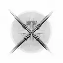 cross with the Lord's Prayer inside tattoo design idea