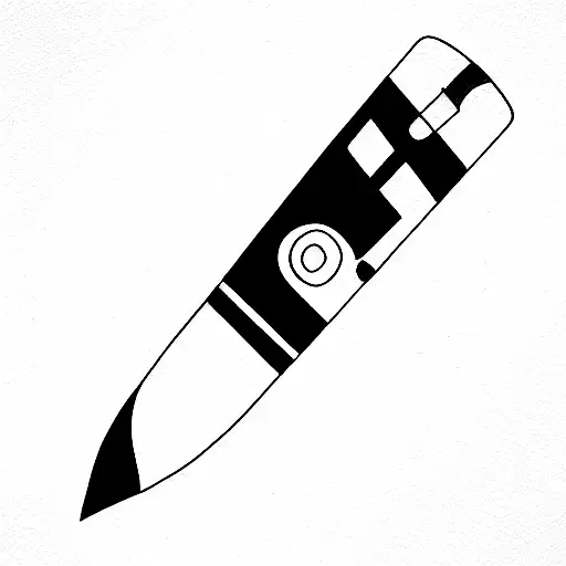 knife, black , men , sharp  tattoo design idea