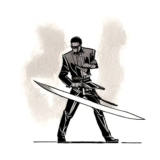 knife, black , men , sharp  tattoo design idea