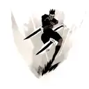 knife, black , men , sharp  tattoo design idea