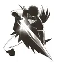 knife, black , men , sharp  tattoo design idea