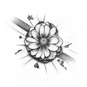 everything happens for a reason and flower tattoo design idea