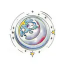 moon phases tattoo design idea