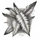 white feathers soaring tattoo design idea