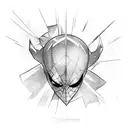 Bakugou Gauntlet with the Swords from Inouske and the Spiderman Miles Morales Logo tattoo design idea