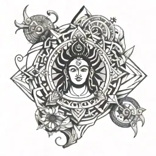 shiva natraj tattoo design idea