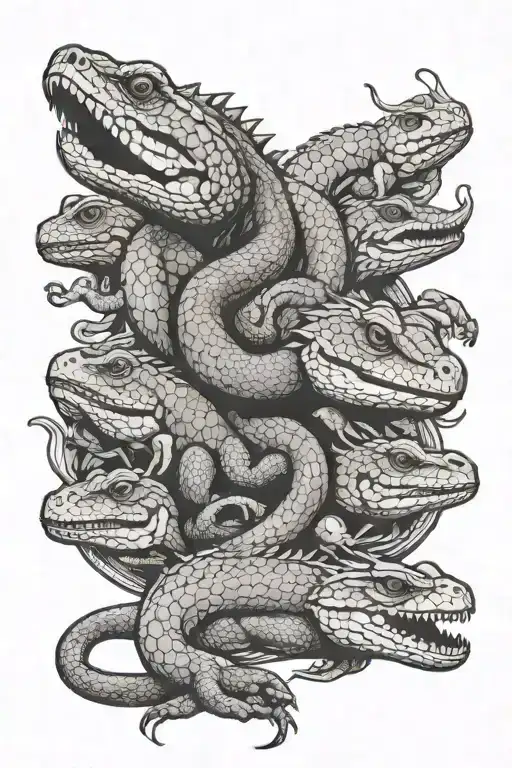 reptiles tattoo design idea