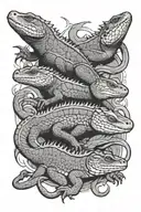 reptiles tattoo design idea